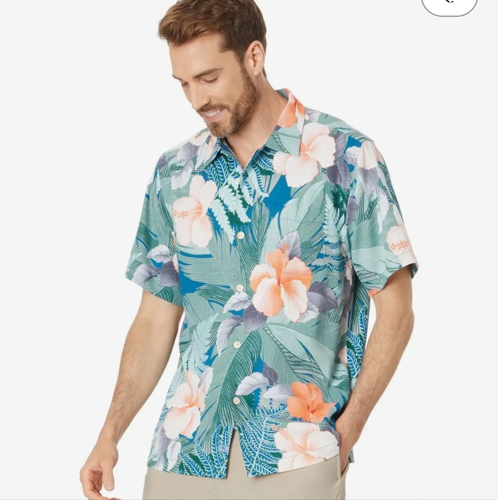 Tommy Bahama Garden of Hope & Courage 100% Silk Shirt